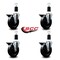 Service Caster 5'' Hard Rubber Swivel 1-1/2'' Expanding Stem Caster Set with Brake, 4PK SCC-EX20S514-HRS-PLB-112-4 - alternate 3